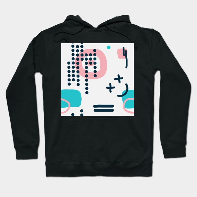 Modern hand draw colorful abstract seamless pattern Hoodie by Olga Berlet